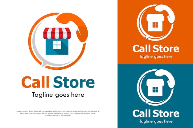 Call store logo template illustration