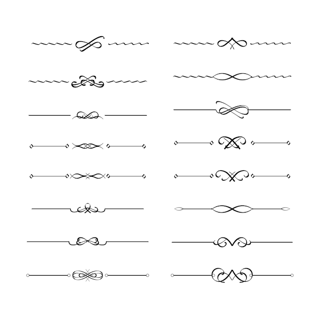 Calligraphic frame divider element 