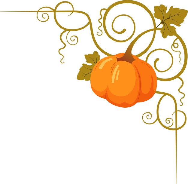 Vector calligraphy autumn corner frame