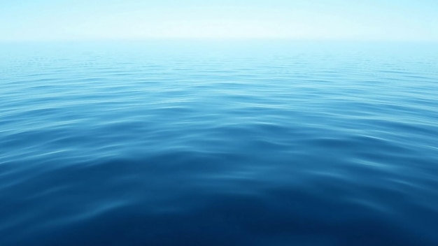 Vector calm ocean surface at horizon