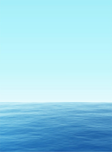 Calm surface of seascape with sky