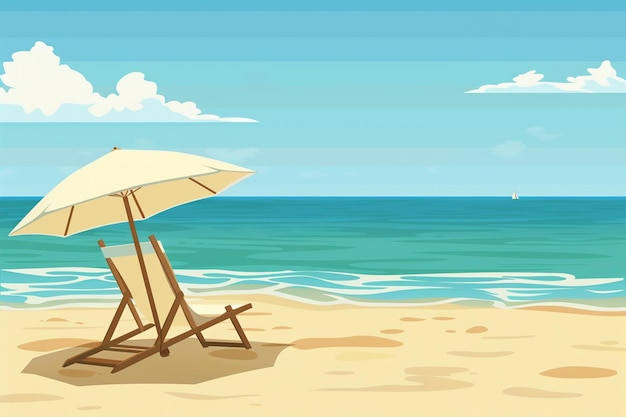 Calm Tropical Vector Illustration