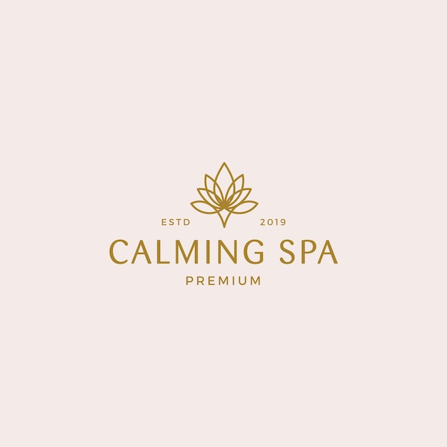 Vector calming spa logo template