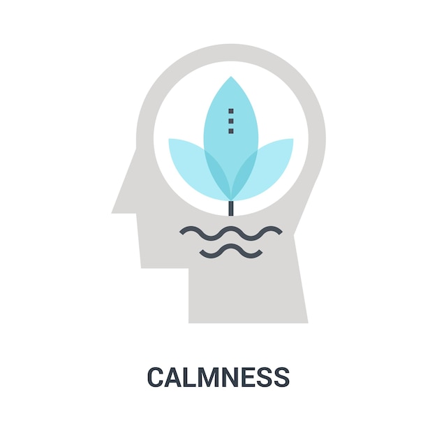 Calmness icon concept