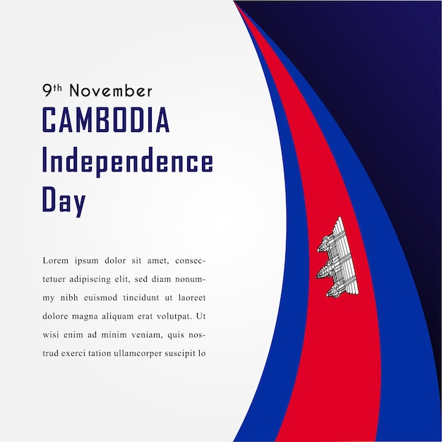 Cambodia independence day celebration illustration template design