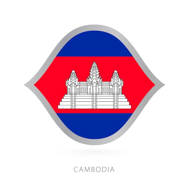 Cambodia national team flag in style for international basketball competitions