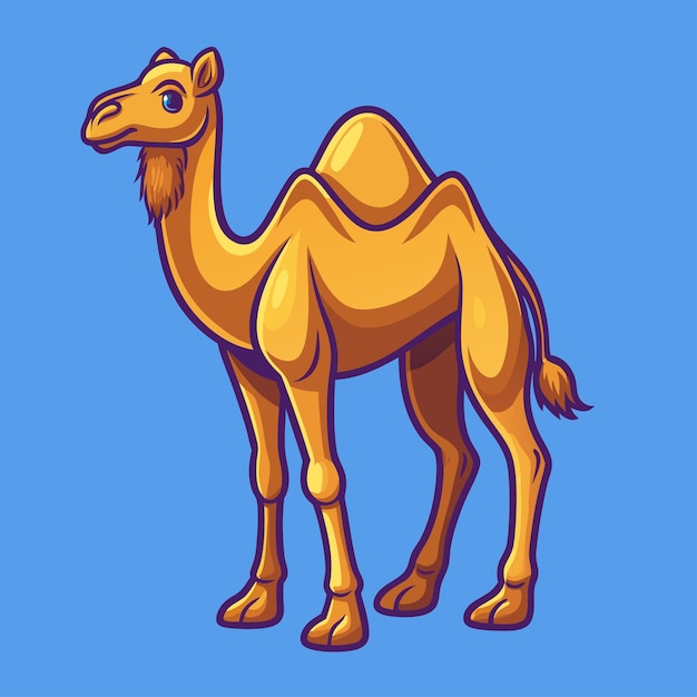 Vector camel cartoon vector icon illustration animal nature icon concept isolated