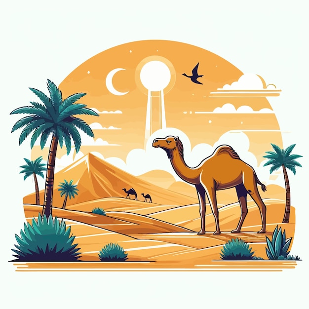 Camel in Desert