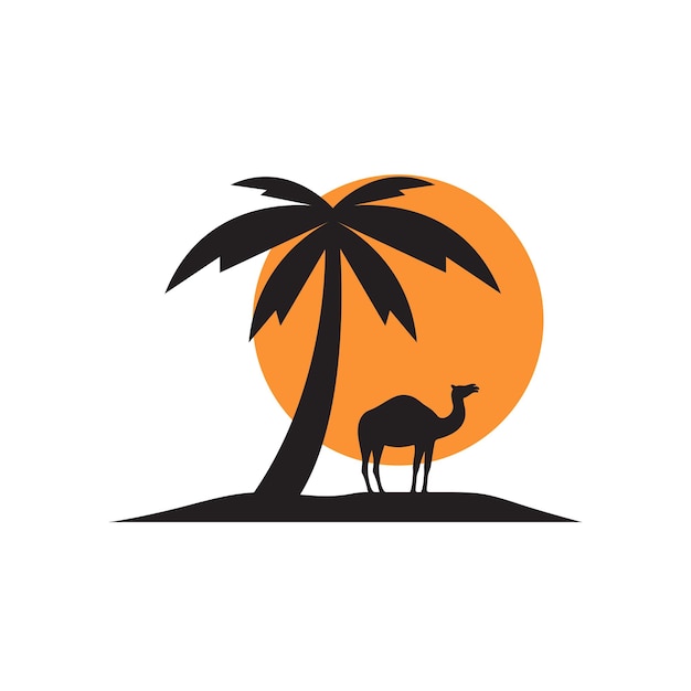 Camel house logo design vectror graphic illustration