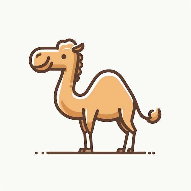 camel illustration in cartoon style