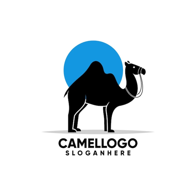 Camel logo animal design vector