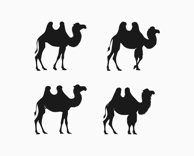 Vector camel silhouette vector illustration for icon design for muslim fest