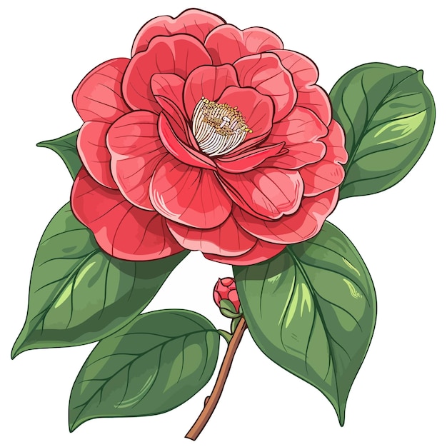 Vector camellia flower