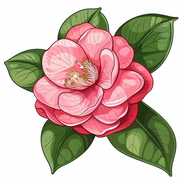 Vector camellia flower