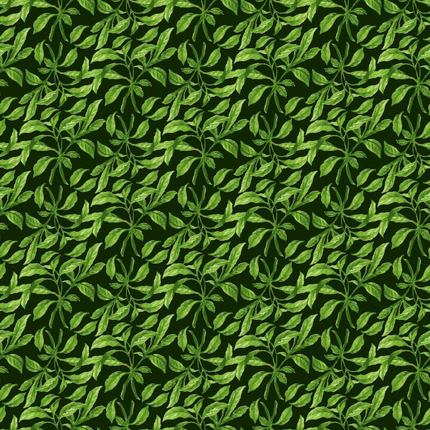 Camellia leaf Seamless Pattern Design