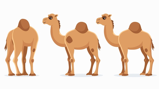 Vector camels with a white background