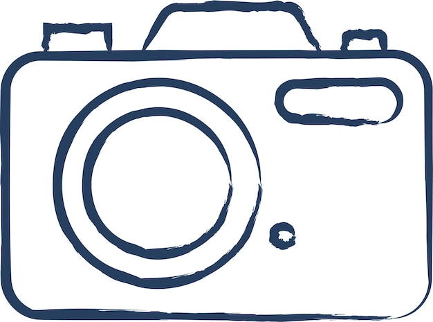 camera hand drawn vector illustration