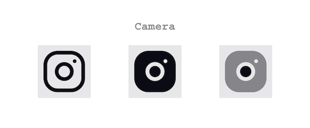 Camera icons set