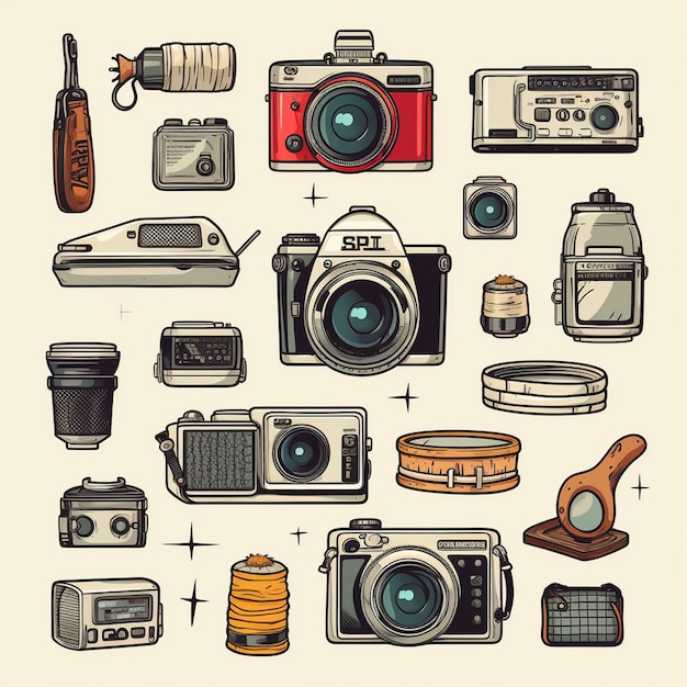 camera illustration icon vector photography photo design sign lens symbol equipment