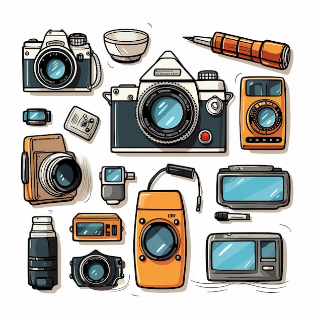 camera illustration icon vector photography photo design sign lens symbol equipment