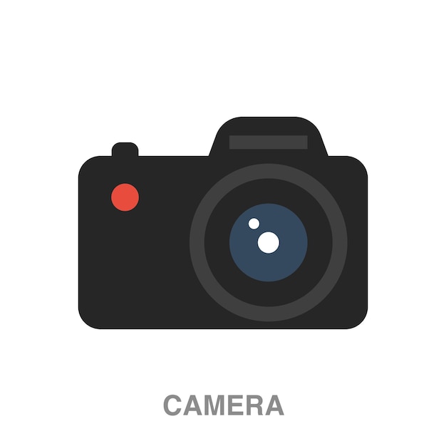 Camera illustration on transparent background