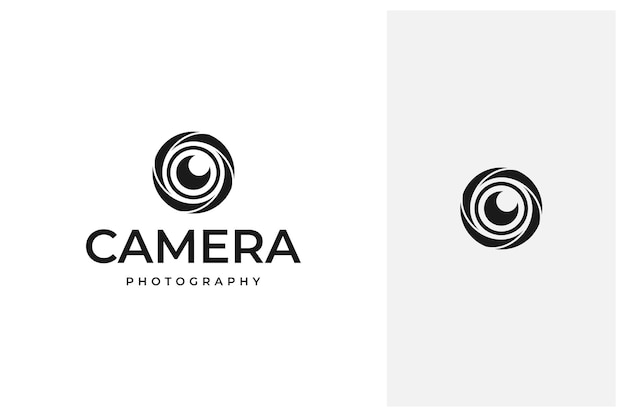 camera lens vector logo design