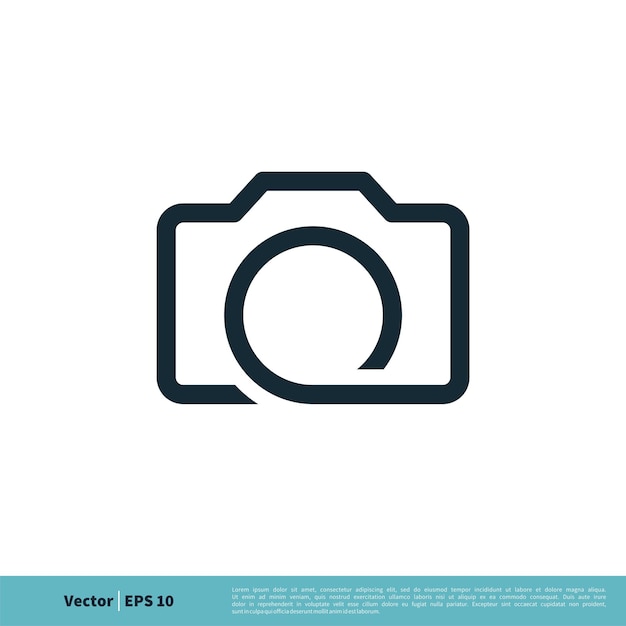 Camera Line Art Icon Vector Logo Template Illustration Design Vector EPS 10