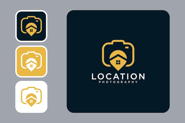 camera location logo design template