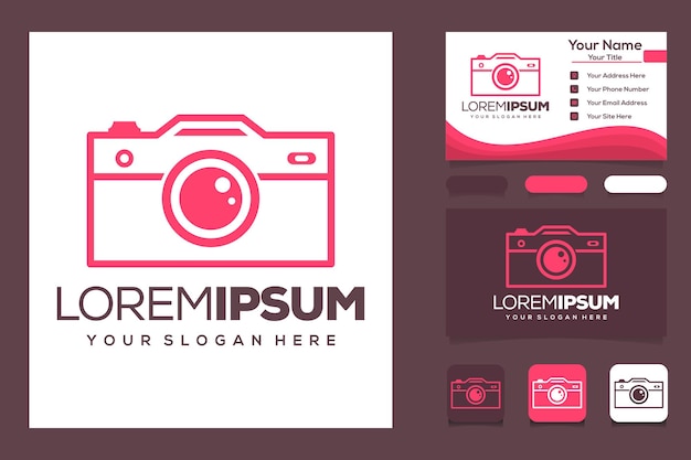 Camera logo design template vector