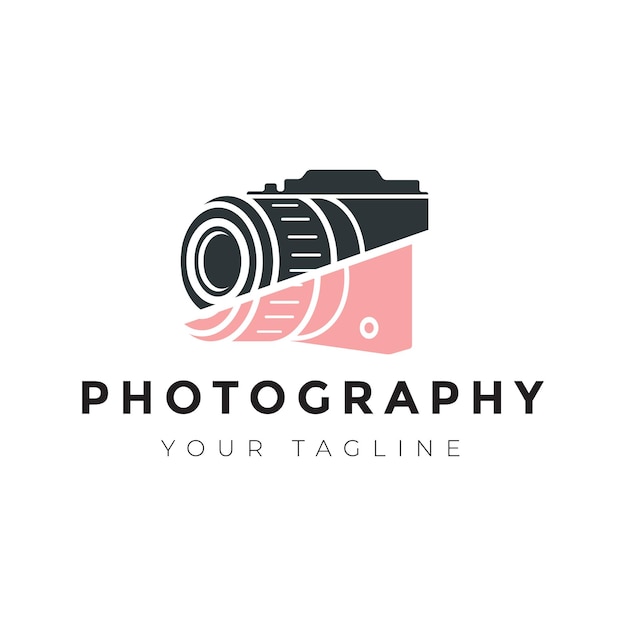 Camera photography digital technology shutter lens shot focus logo abstract design vector