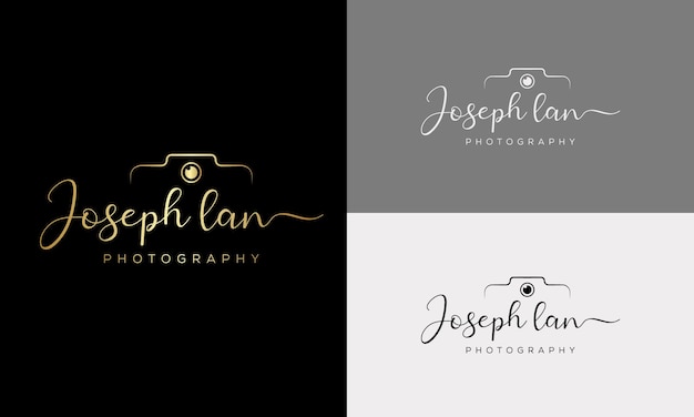 camera photography logo icon vector template