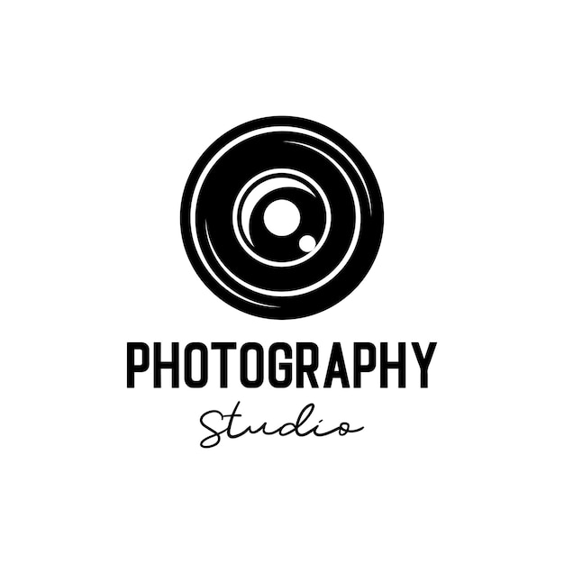 Camera photography studio logo concept icon vector template