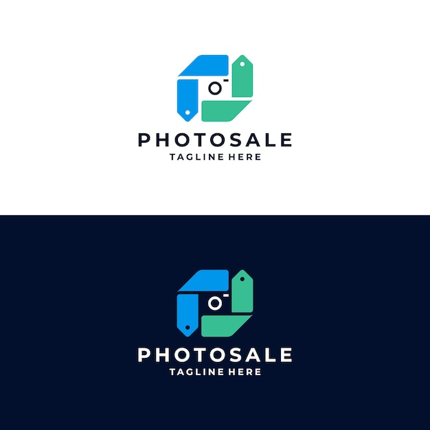 Camera Photography with Price Tag Logo Design Inspiration