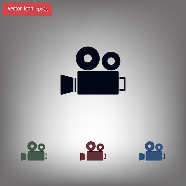 Camera symbol Vector illustration on gray background Eps 10