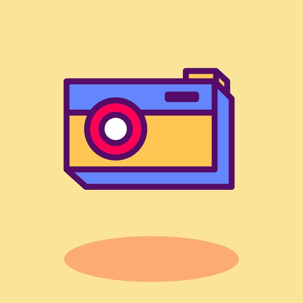 Camera Travel Icon Illustration