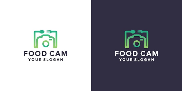 camera with food logo design