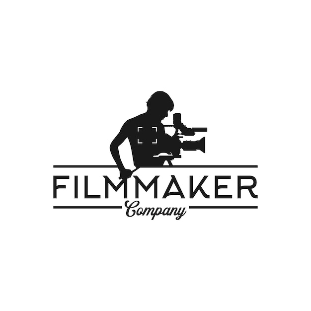 Cameraman Logo For Filmmaking Production Inspiration Design