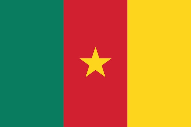 Vector cameroon flag official colors and proportion vector illustration