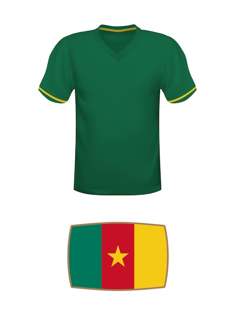 Cameroon jersey football kit World football tournament 2022 National tshirt and flag of soccer team