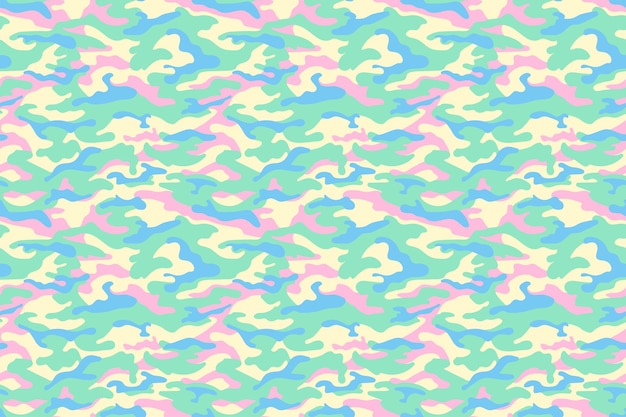 Camouflage horizontal texture pastel colors Vector illustration