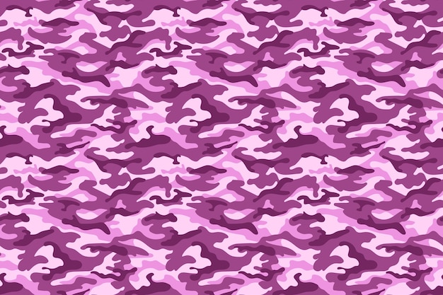 Camouflage horizontal texture, pink monochrome. Vector illustration