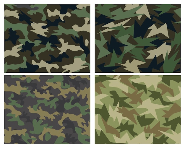 Camouflage military textured background vector design