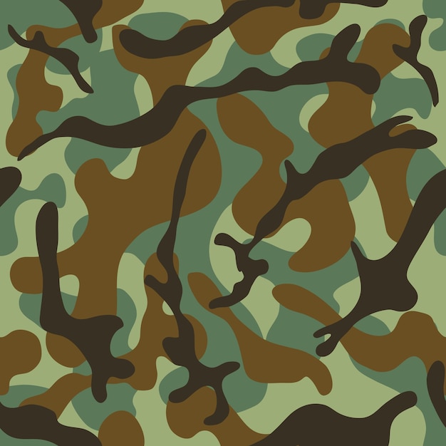 Camouflage Seamless Pattern Vector Military Background