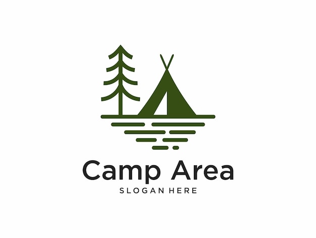 Camp area and outdoor logo design