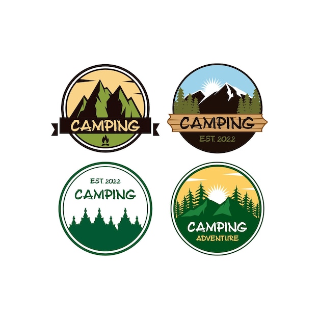 Camp logo adventure logo vector