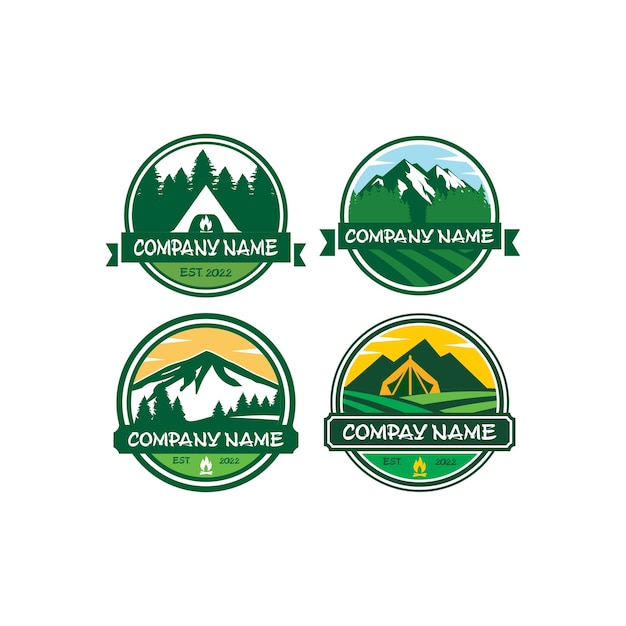 Camp logo adventure logo vector