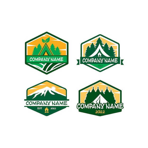 Camp logo adventure logo vector