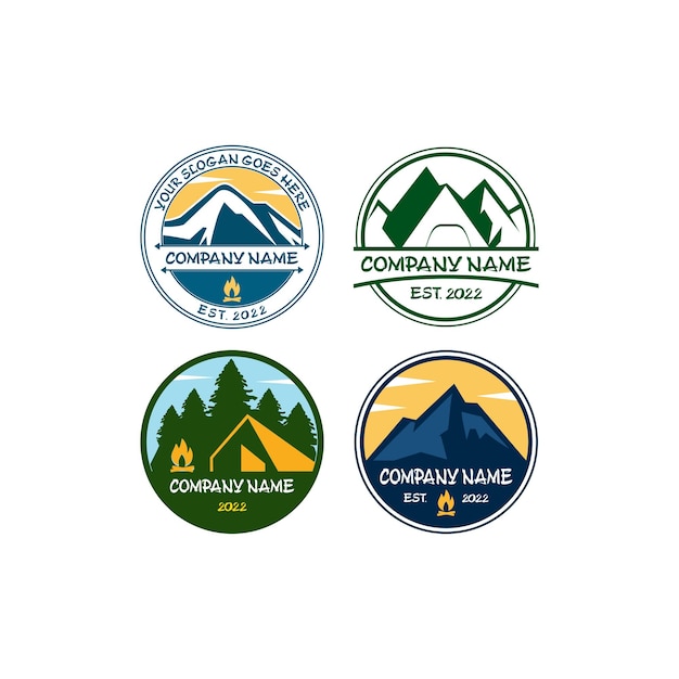 Camp logo adventure logo vector