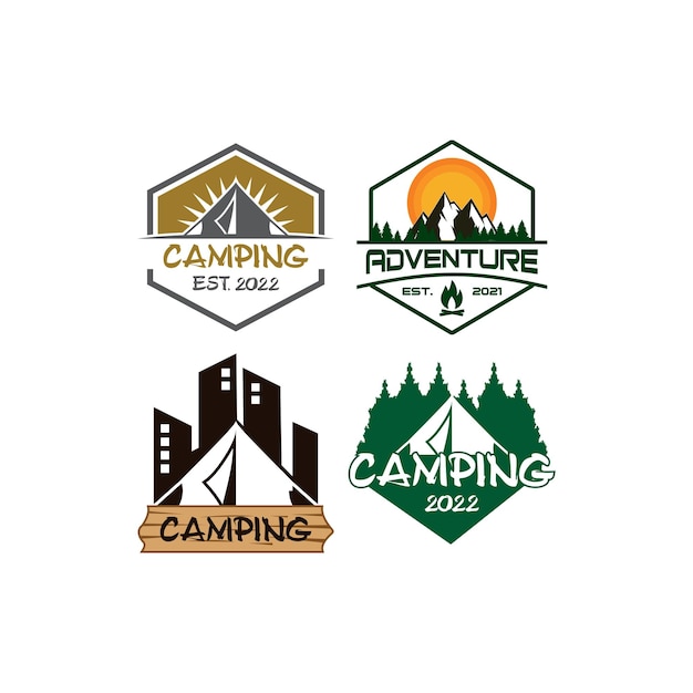 Camp logo adventure logo vector