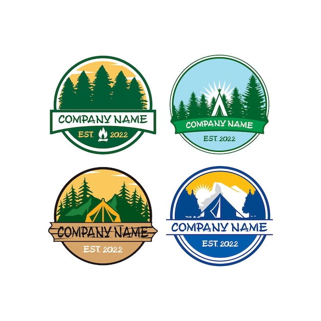 Camp logo adventure logo vector